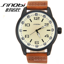 2015 New SINOBI hot Leather Band watch men luxury